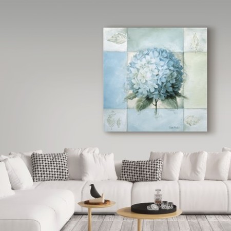 Trademark Fine Art Lisa Audit 'Blue Hydrangea Study 2' Canvas Art, 35x35 ALI24847-C3535GG